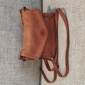 Day & mood Leather Crossbody Bag Used Cognac Brown